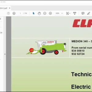 CLAAS Combines MEDION 340 -310 Electric Technical Systems Manual - PDF DOWNLOAD